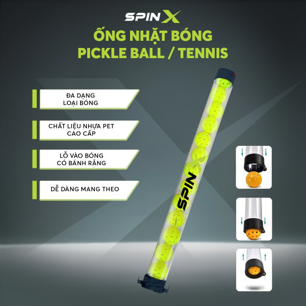 Cây Nhặt Bóng Pickleball/Tennis SpinX Chính Hãng - Có Dây Đeo - Gọn Nhẹ - Độ Bền Cao - Dễ Sử Dụng - Tiện Lợi
