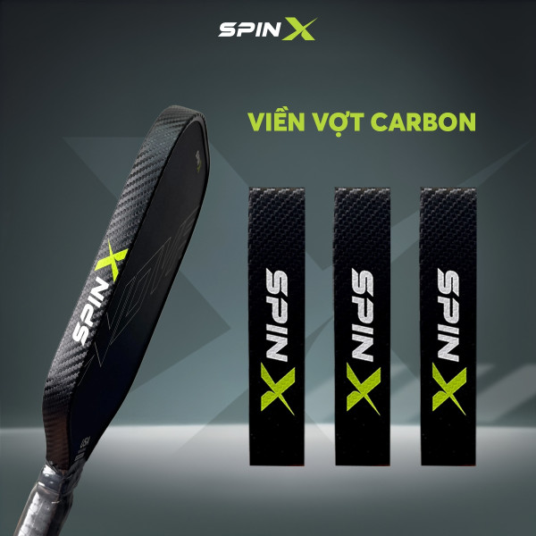 Viền Bảo Vệ Vợt Pickleball SpinX Chính Hãng - Chất Carbon Fiber Siêu Bền - Chống Va Đập - Không Tăng Trọng Lượng Khi Dán