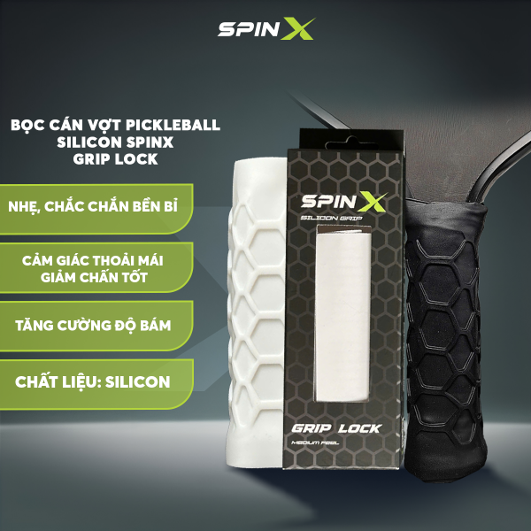 Bọc Cán Vợt Chính Hãng Pickleball SpinX Chính Hãng - Chắc Chắn - Hỗ Trợ Cầm Vợt Chắc Chắn Hơn - Bền Bỉ