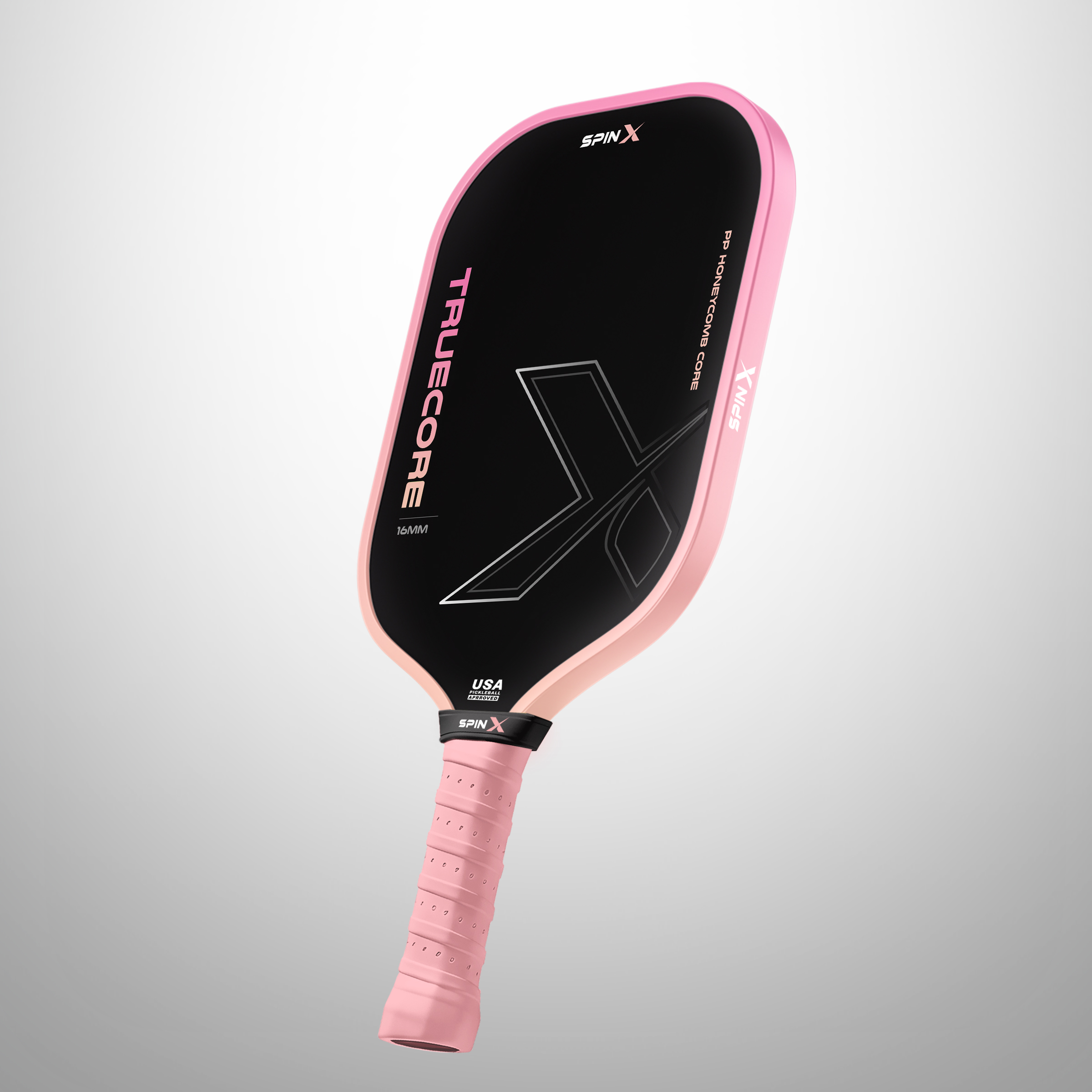 Vợt Pickleball SpinX TrueCore 16MM Chính Hãng - Hồng - Ổn Định – Cảm Giác Bóng Rõ – Kiểm Soát - Bề Mặt T700 Carbon