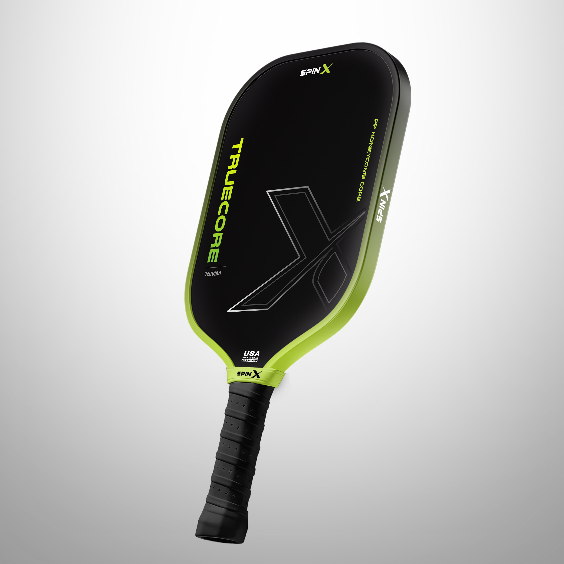 Vợt Pickleball SpinX TrueCore 16MM Chính Hãng -  Xanh Lá - Ổn Định – Cảm Giác Bóng Rõ – Kiểm Soát - Bề Mặt T700 Carbon - Bền
