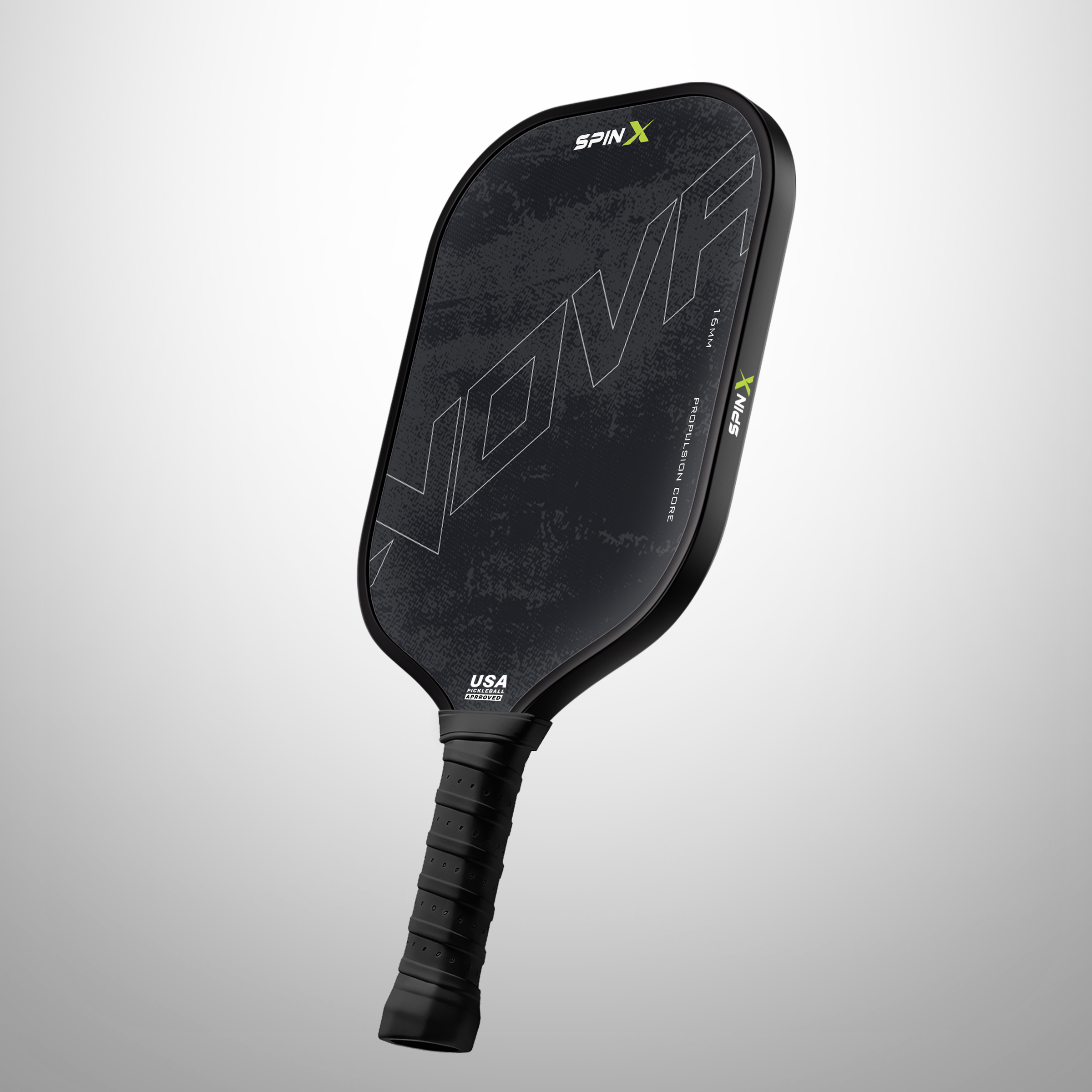 Vợt Pickleball SpinX NOVA Chính Hãng - Màu Đen - 16mm - Bền Bỉ - Siêu Nhám - Chuẩn Thi Đấu USA - Toàn Diện - Tạo Xoáy Tốt