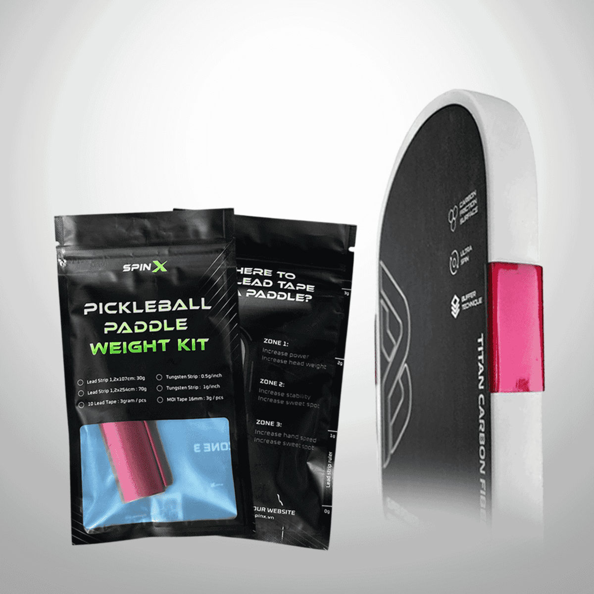 Set 2 Miếng Chì MOI Pickleball SpinX