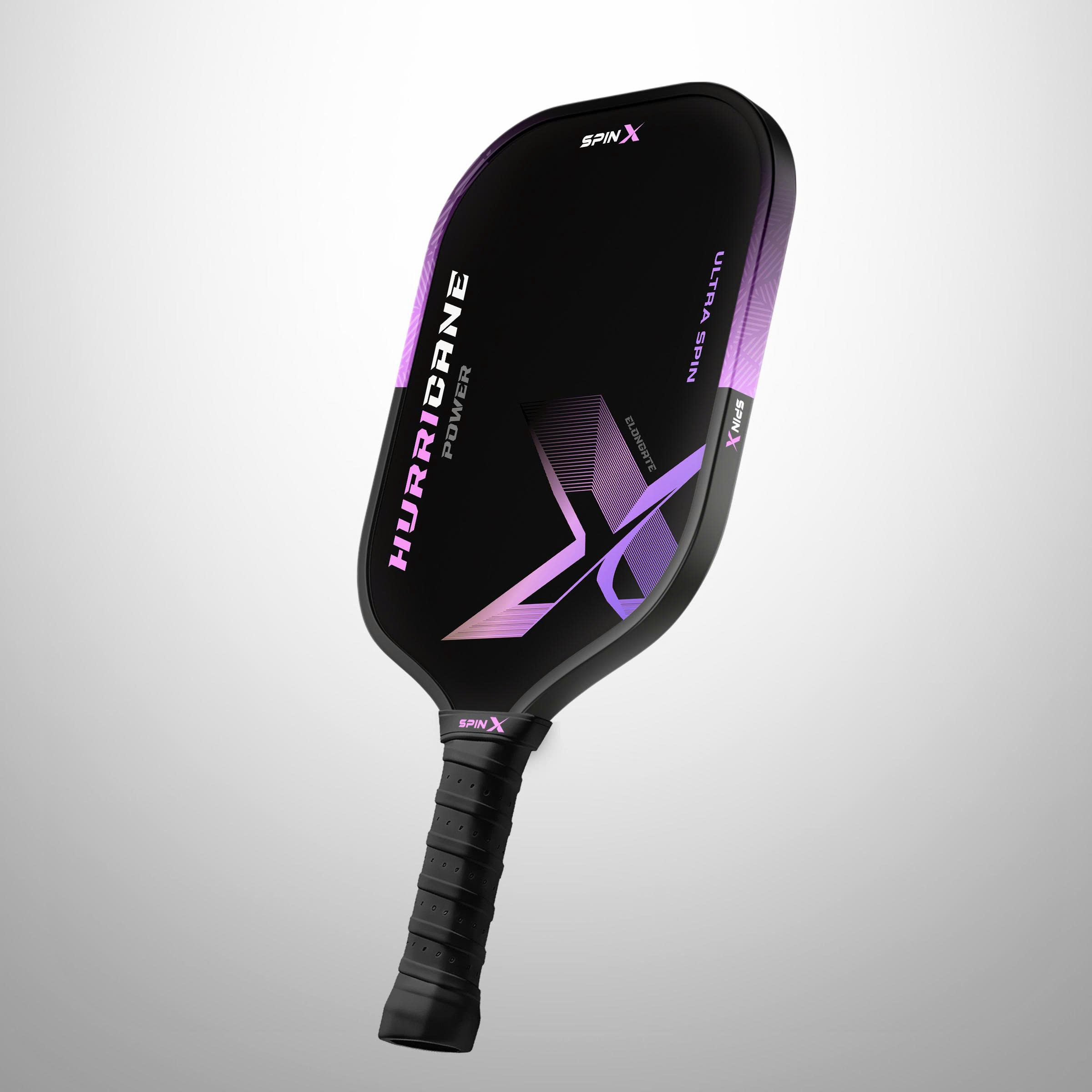 Vợt Pickleball SpinX Hurricane Power Elongate Tím Hồng
