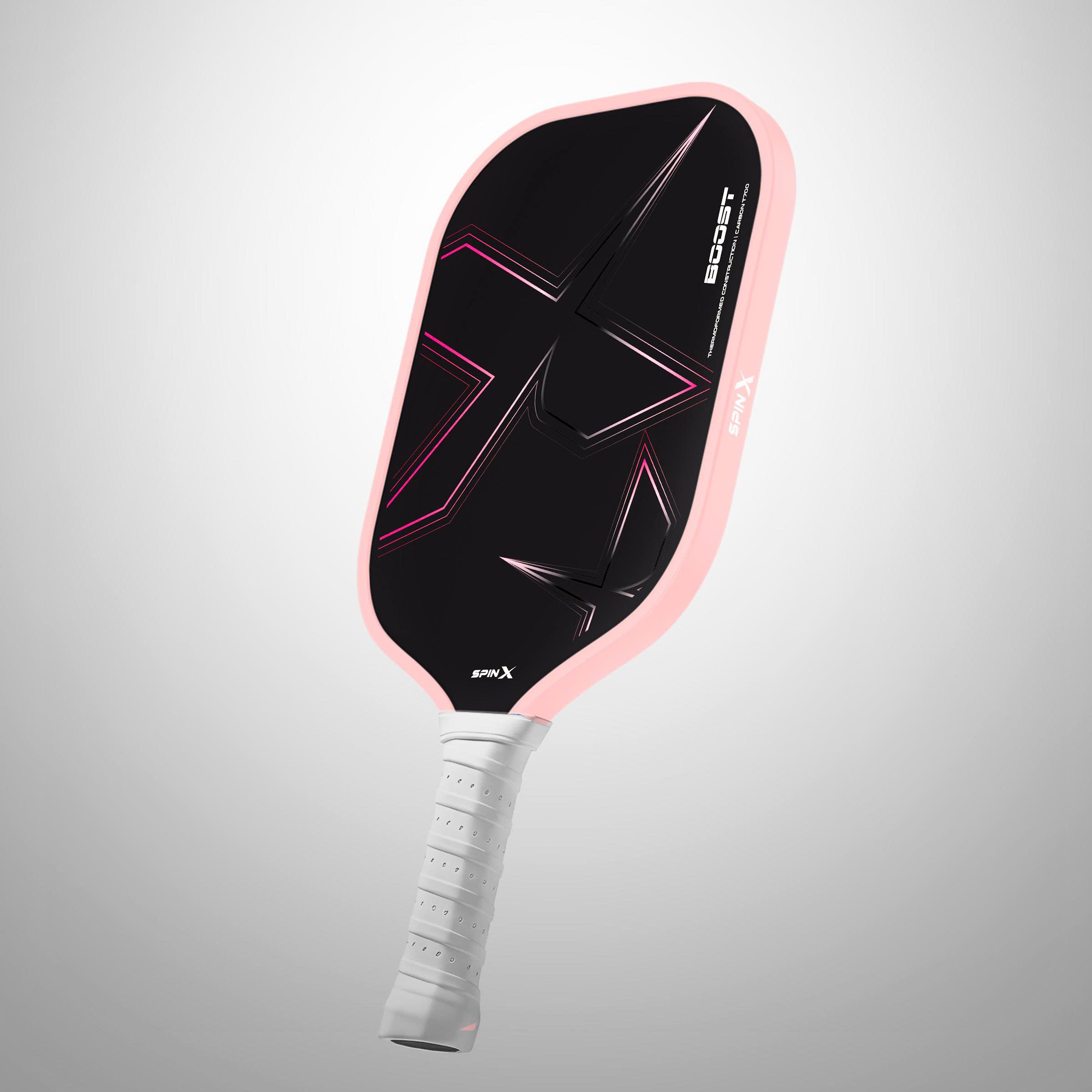 Vợt Pickleball SpinX Boost Hồng 16mm Elongate Chính Hãng – Chắc Tay Trong Kiểm Soát, Tự Tin Khi Tấn Công