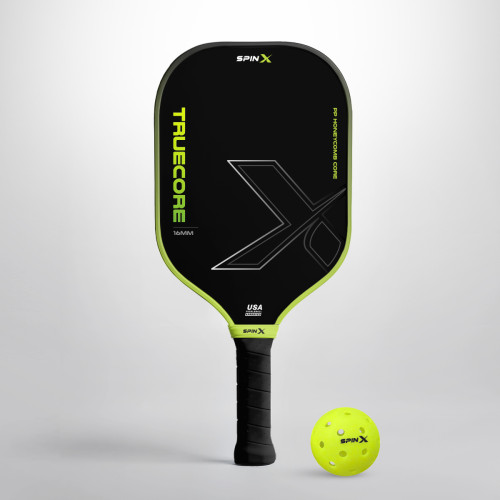 Vợt Pickleball SpinX TrueCore 16MM Chính Hãng -  Xanh Lá - Ổn Định – Cảm Giác Bóng Rõ – Kiểm Soát - Bề Mặt T700 Carbon - Bền